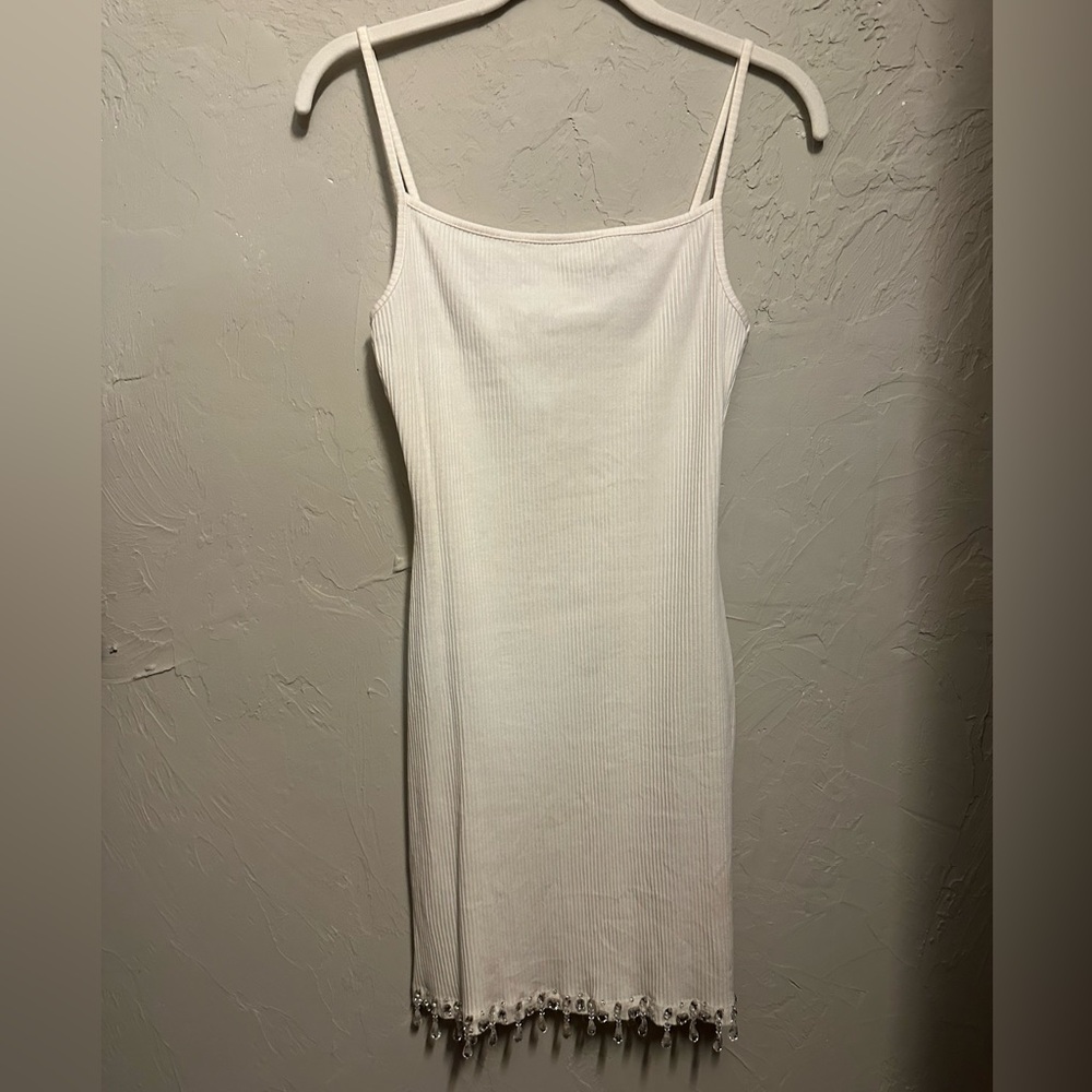 Skims Chandelier Mini Dress - Marble / White, medium - Picture 4 of 12